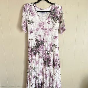 Vintage 80s Nostalgia™ Layered Lace Floral Maxi Dress Size Small